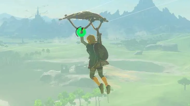 NAJINTERESANTNIJI ZELDA MOMENTI: Prvo korišćenje paraglajdera pri odlasku iz The Great Plateau