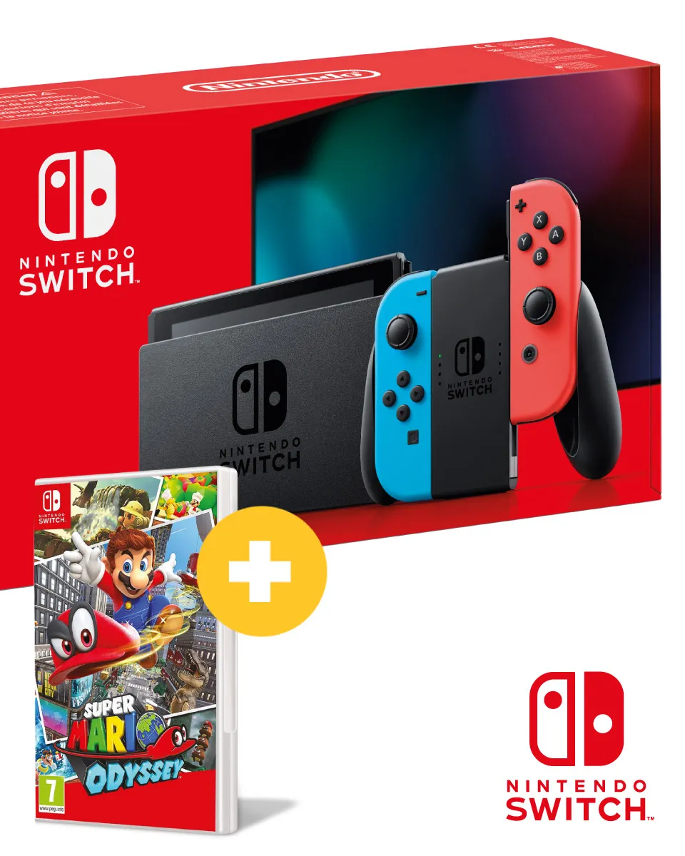 Konzola Nintendo Switch (Red and Blue Joy-Con) + Super Mario Odyssey