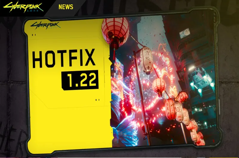 Cyberpunk 2077 novi Hotfix 1.22