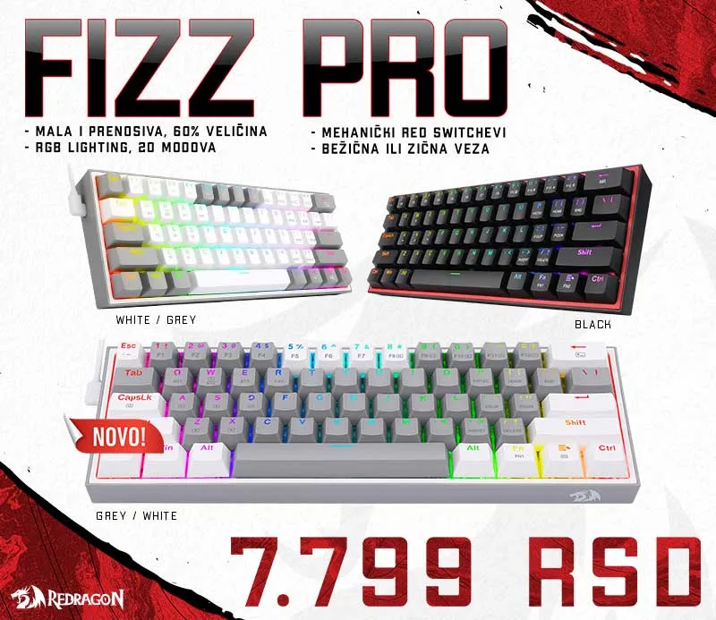 Tastatura Redragon Fizz Pro