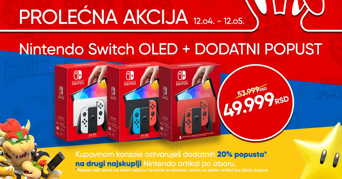 Nintendo switch prolećna uskršnja akcija u GameS-u po super ceni