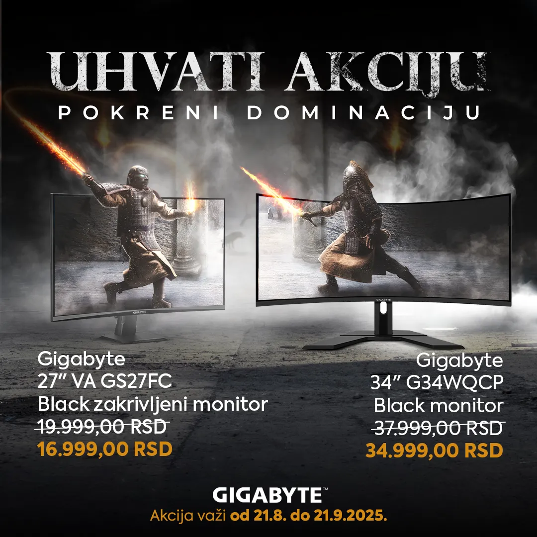 Gigabyte monitori akcija