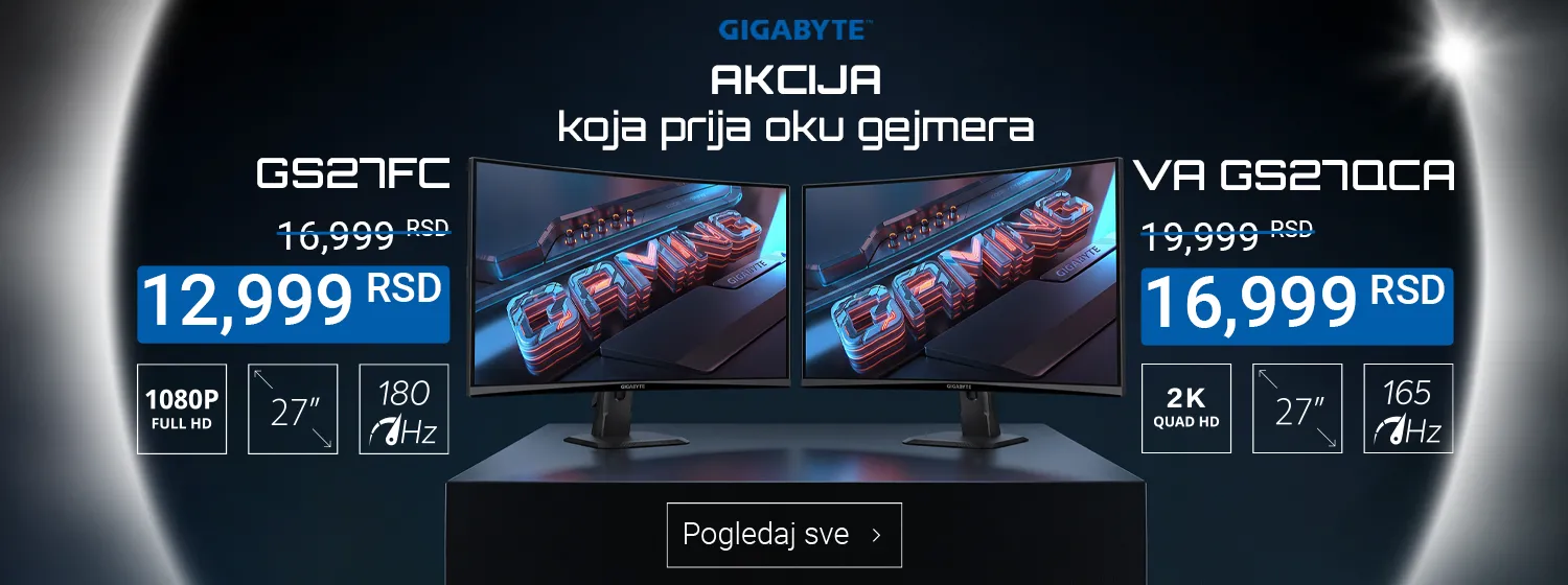 Gigabyte monitori akcija