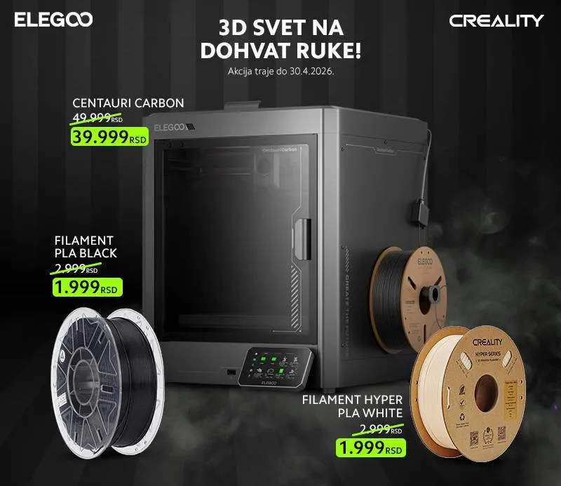 Elegoo i Creality Akcija