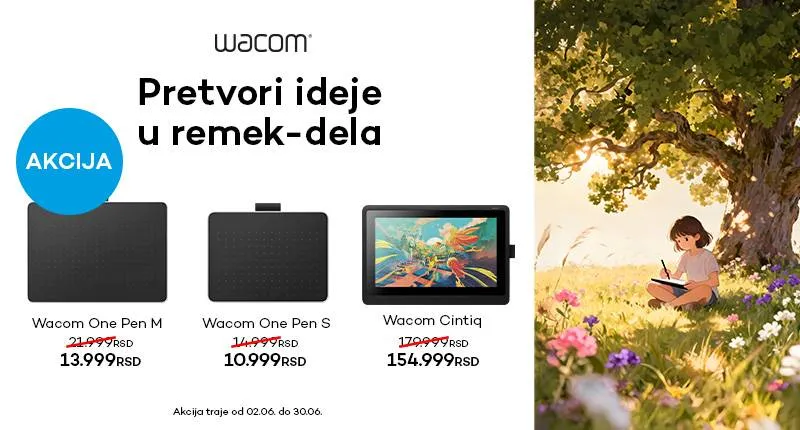 Wacom grafičke table akcija