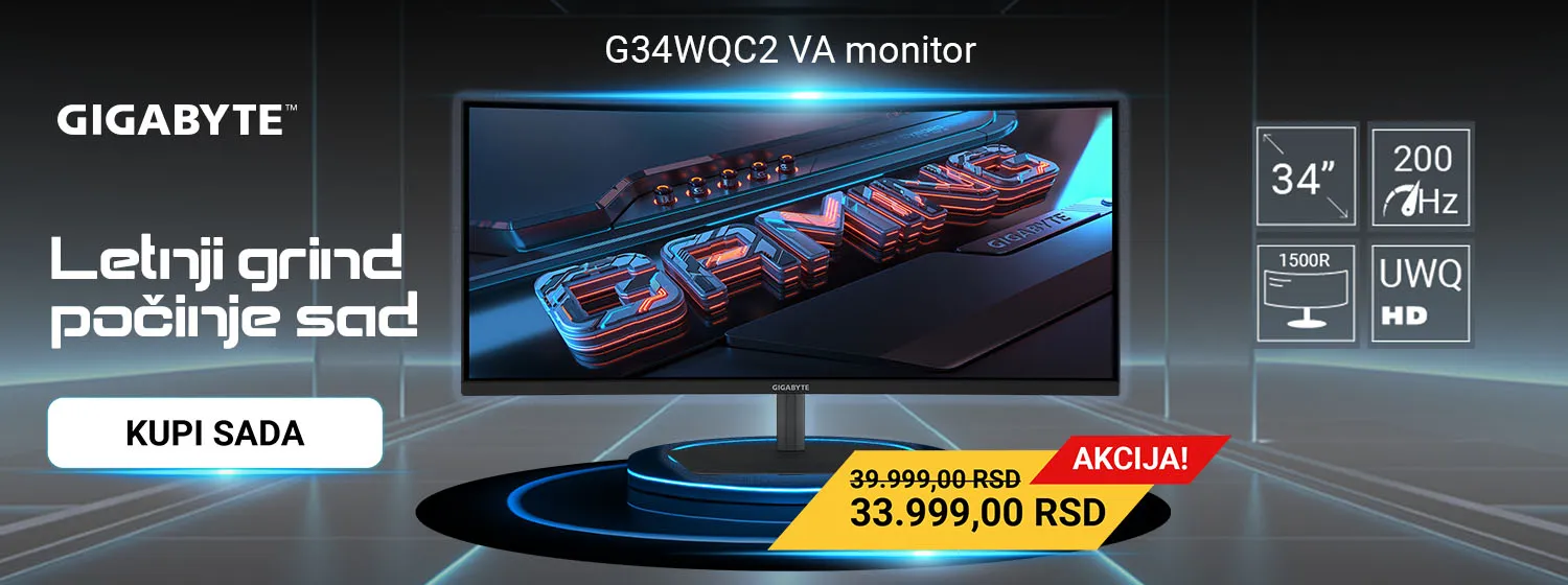 Gigabyte monitori akcija