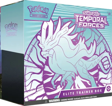 Board Game - Pokemon - Scarlet & Violet - Temporal Forces - Elite Trainer Box 