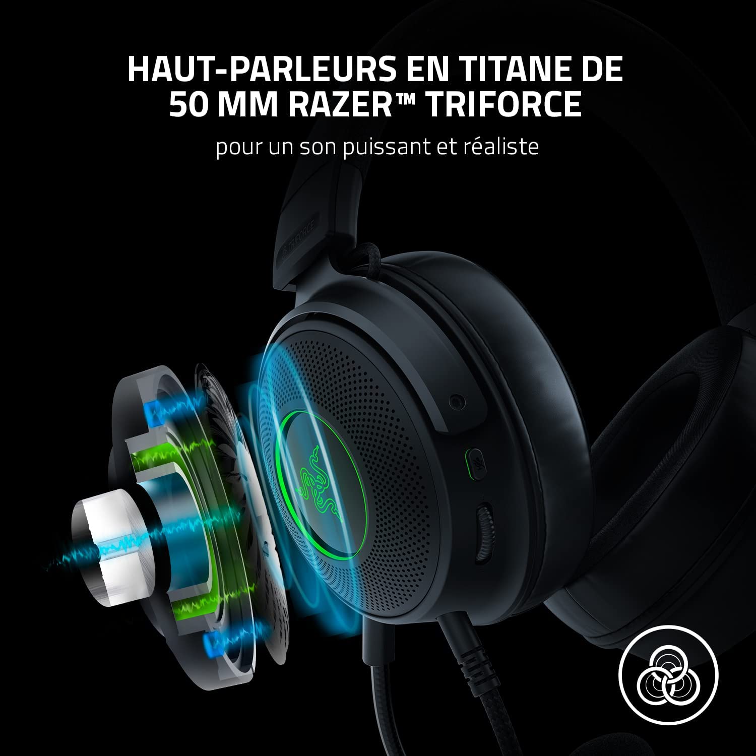 Slušalice Razer Kraken V3 - Black 