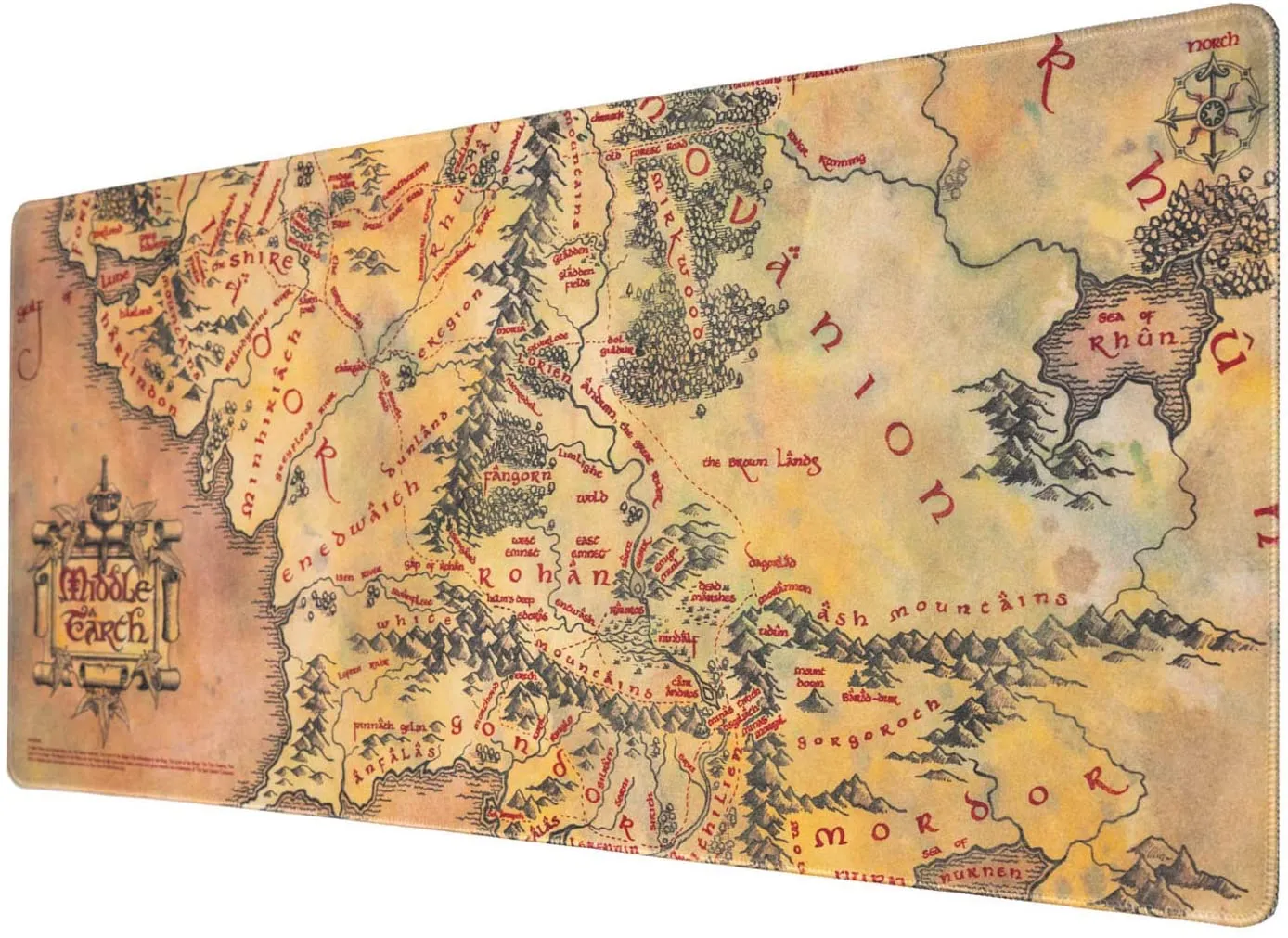 Podloga Lord Of The Rings - Middle Earth Map XL Desk Pad 