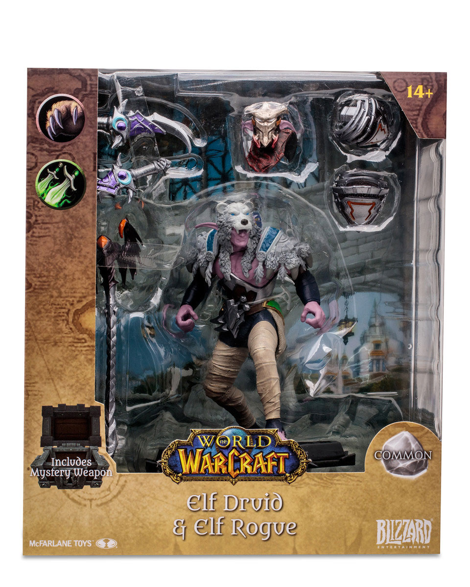 Action Figure World of Warcraft - Elf Druid & Elf Rogue 