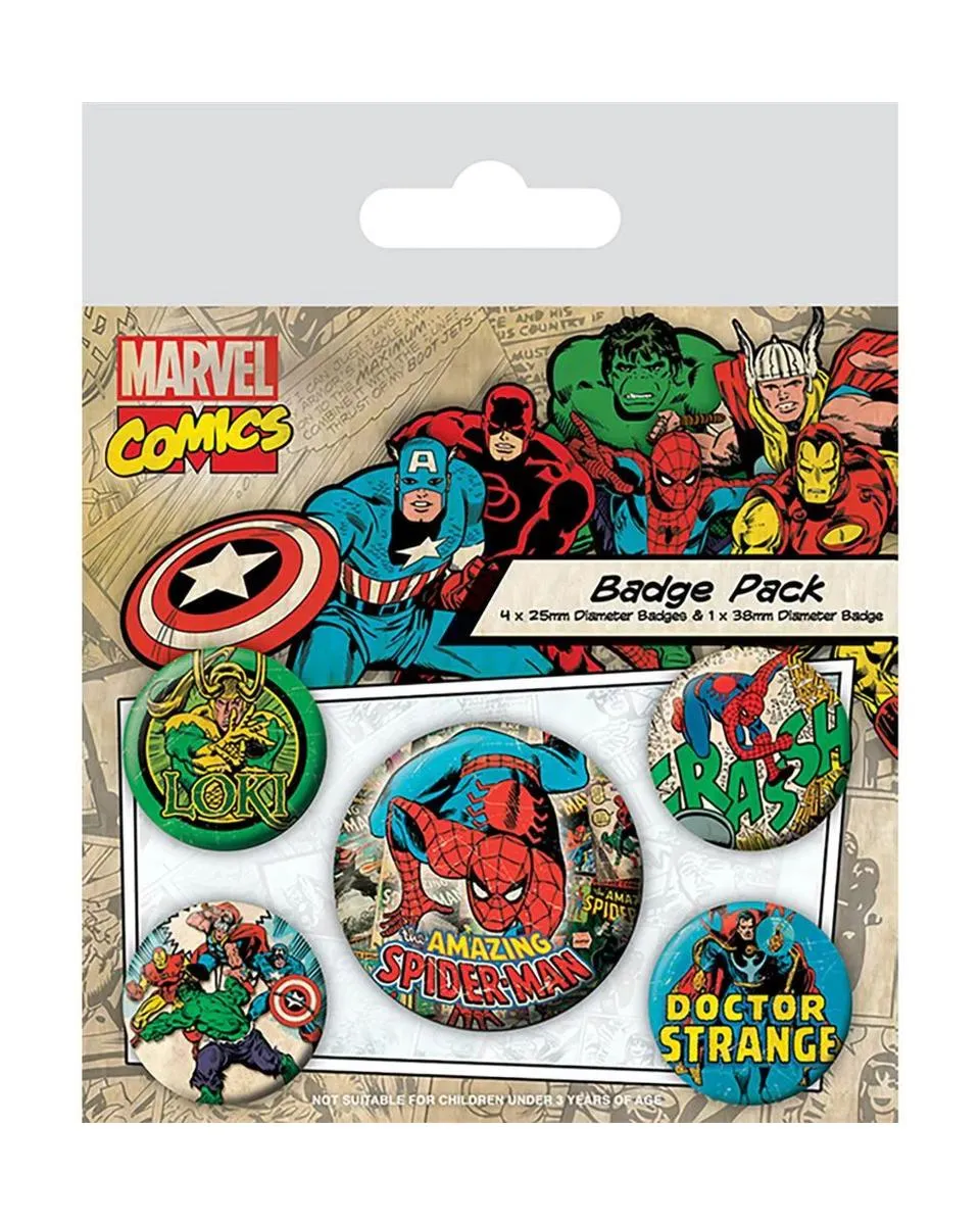 Bedževi Marvel Comics Spider-Man - Badge Pack 