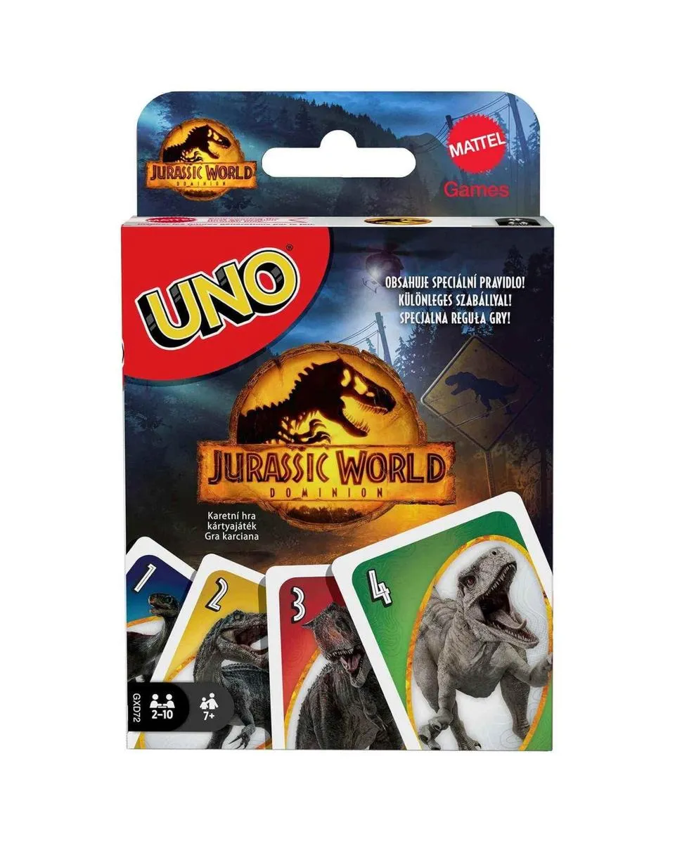 Društvena igra Mattel UNO - Jurassic World 3- Card Game 