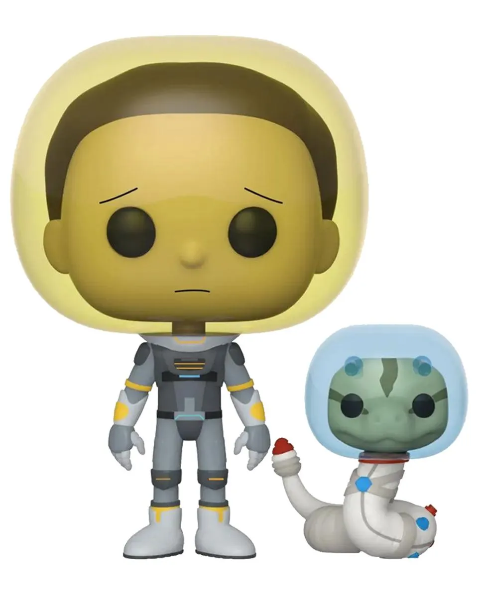 Bobble Figure Animation - Rick and Morty POP! - Space Suit Morty with Snake 