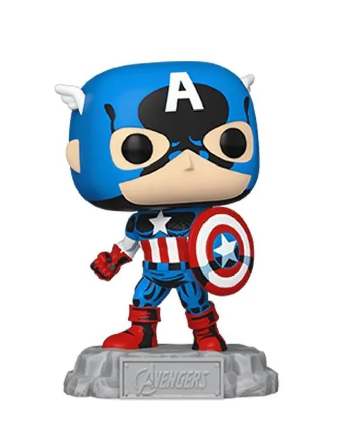 Bobble Figure Marvel - Avengers POP! Beyond Earth's Mightiest - Captain America (with Pin) - Special Edition