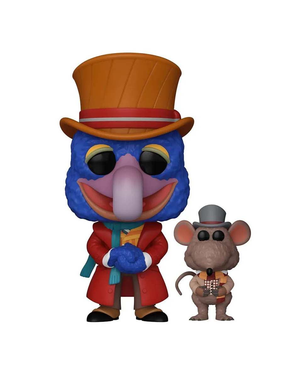 Bobble Figure Disney - The Muppet Christmas Carol POP! - Charles Dickens with Rizzo 