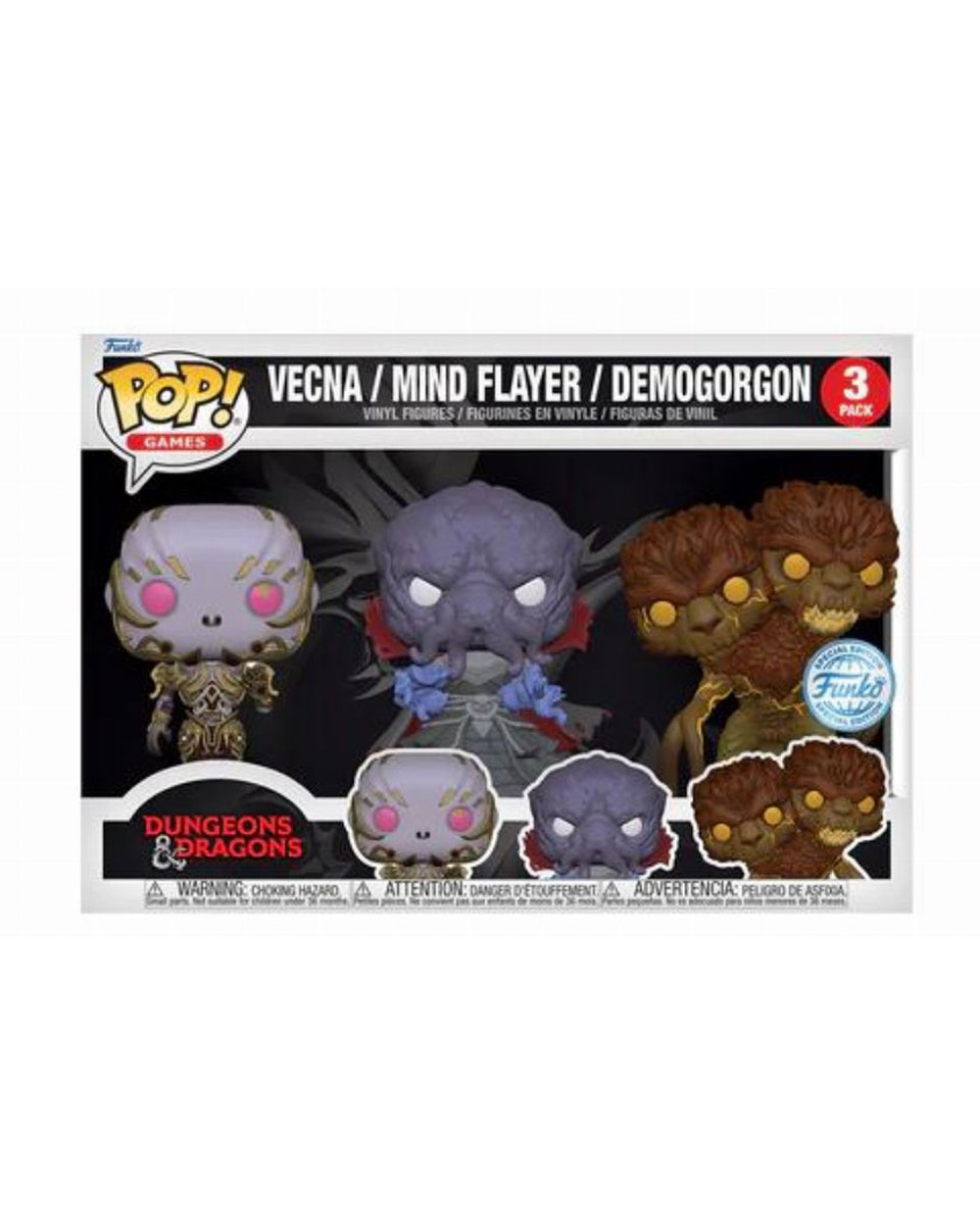 Bobble Figure Dungeons & Dragons POP! 3-Pack - Vecna / Mind Flayer / Demogorgon 