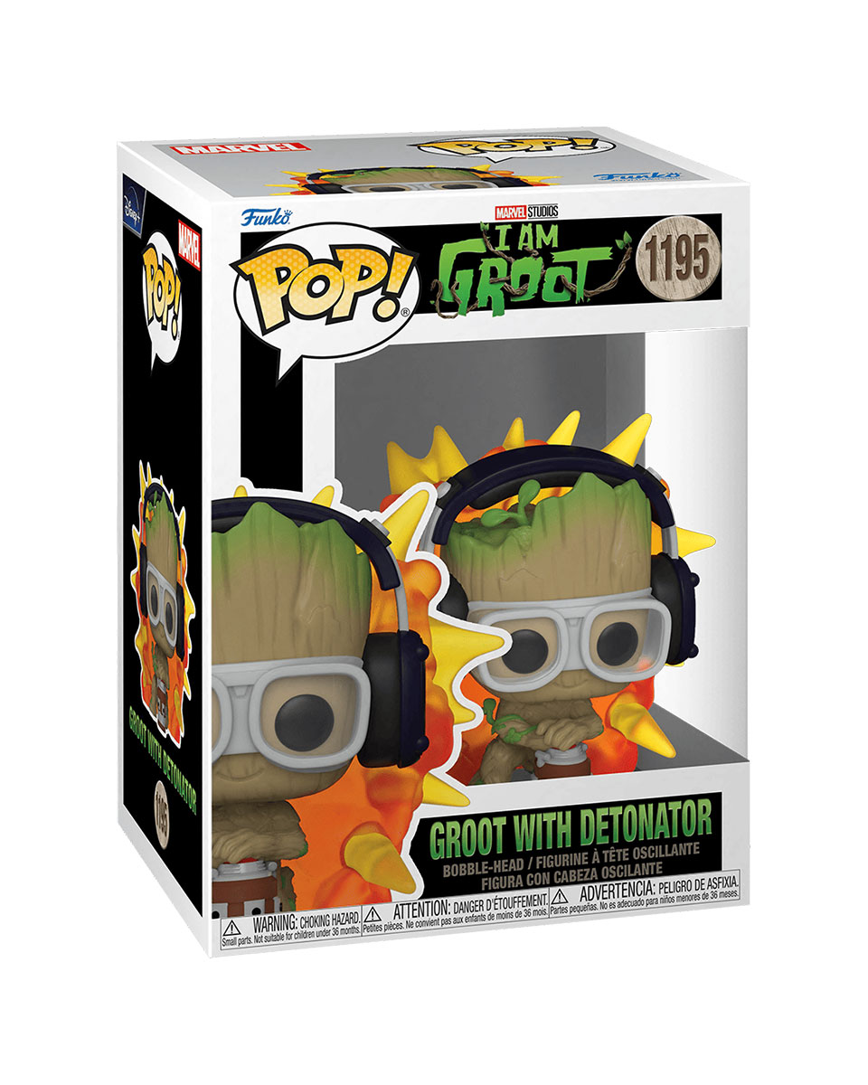 Bobble Figure Marvel - I Am Groot POP! - Groot with Detonator 