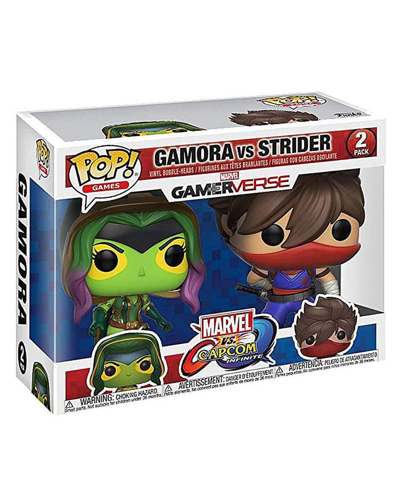 Bobble Figure Marvel vs Capcom POP! 2-Pack - Gamora vs Strider 