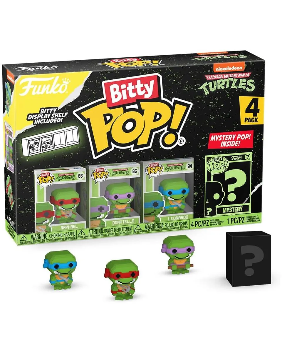 Bobble Figure Bitty - Teenage Mutant Ninja Turtles POP! 4-Pack - 8-Bit 