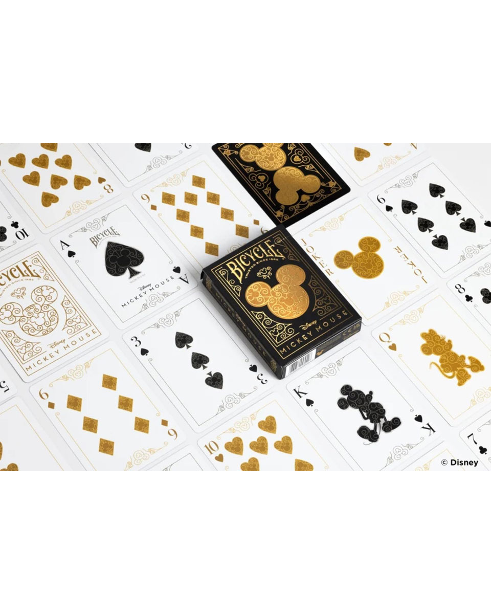 Karte Bicycle Ultimates - Black and Gold Mickey - Playing Cards 