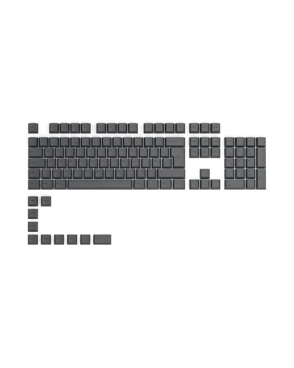 Keycaps Glorious GPBT - Black Ash - ISO - UK Layout 