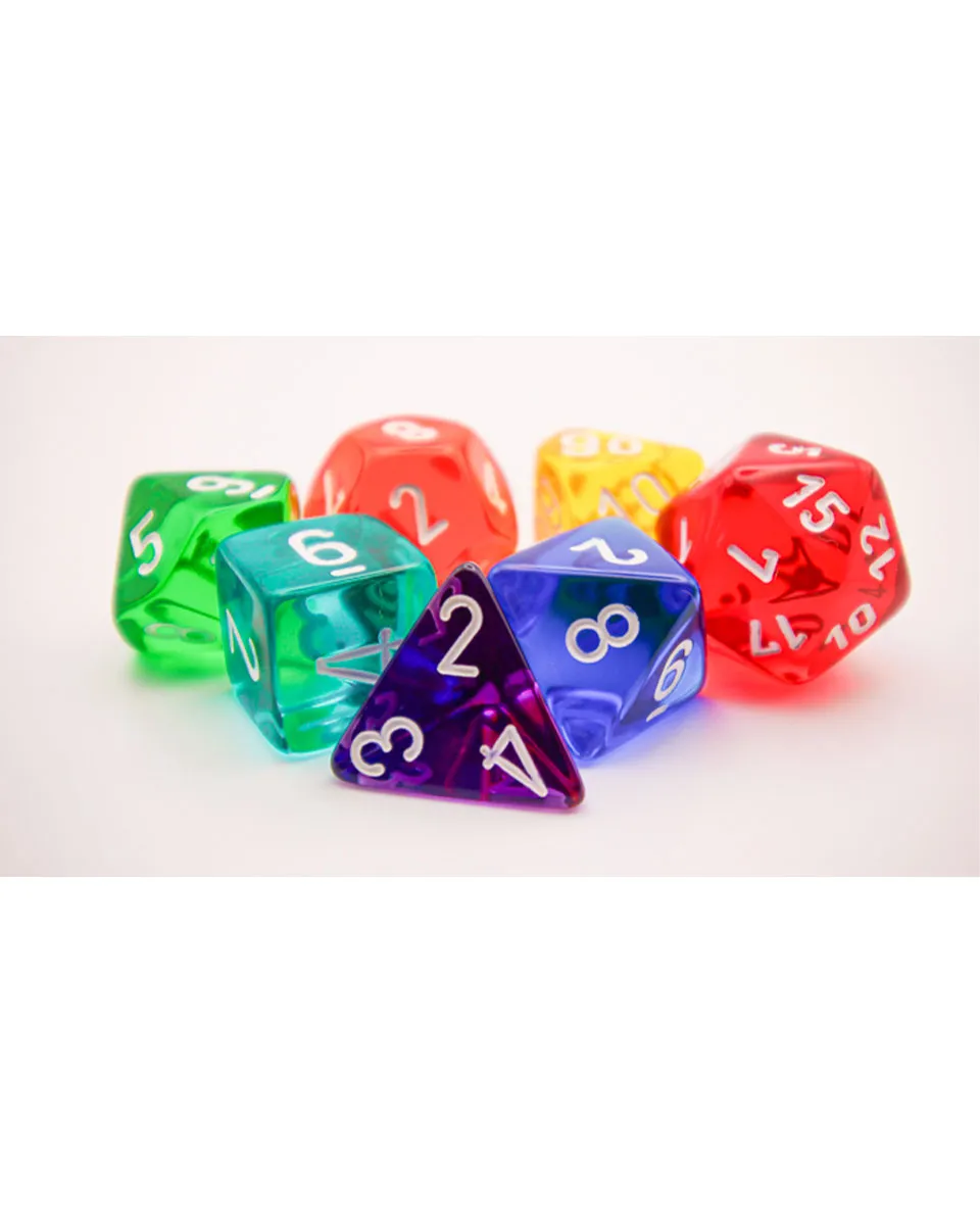 Kockice Chessex - Prism Translucent - Polyhedral 7-Die Set 