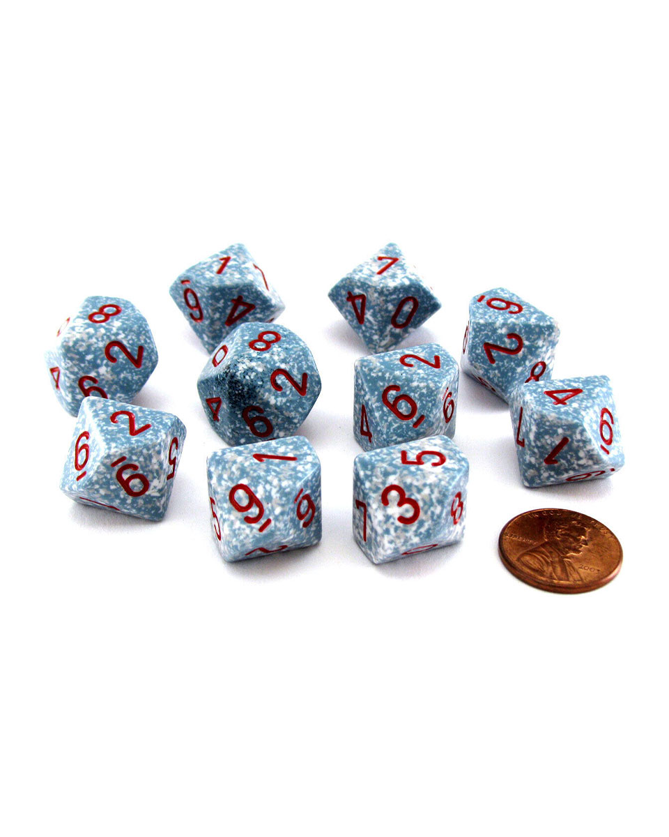 Kockice Chessex - Speckled Air - Red (10) 