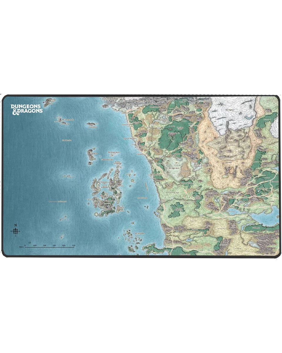Podloga Konix - Dungeons & Dragons - Faerun Map - XXL Mouse Pad 