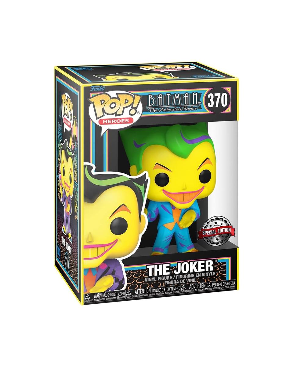 Set Bobble Figure DC - Batman POP! & Tee - The Joker (Blacklight) - M 