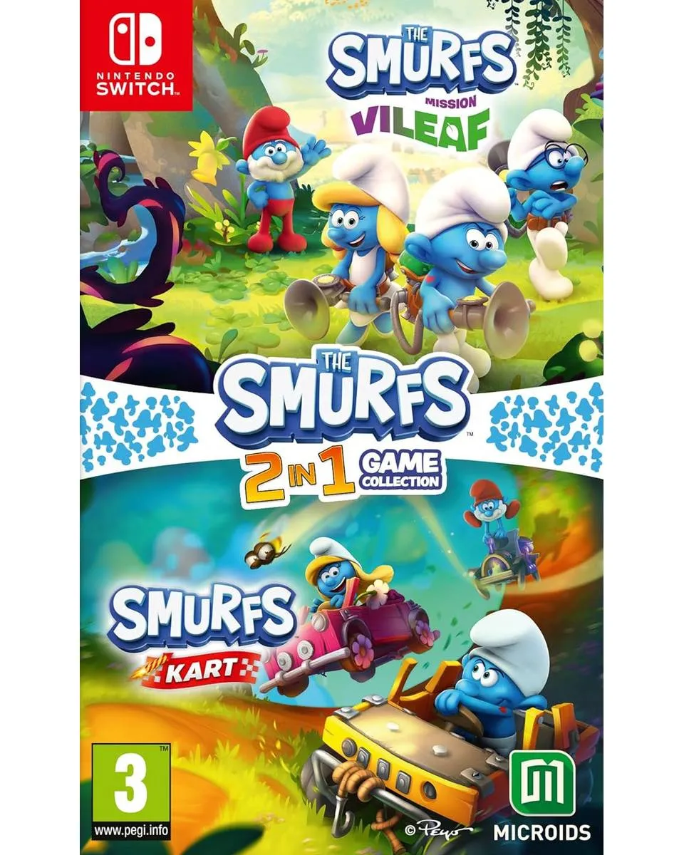 Switch The Smurfs - 2 in 1 Game Collection - Mission Vileaf + Kart 