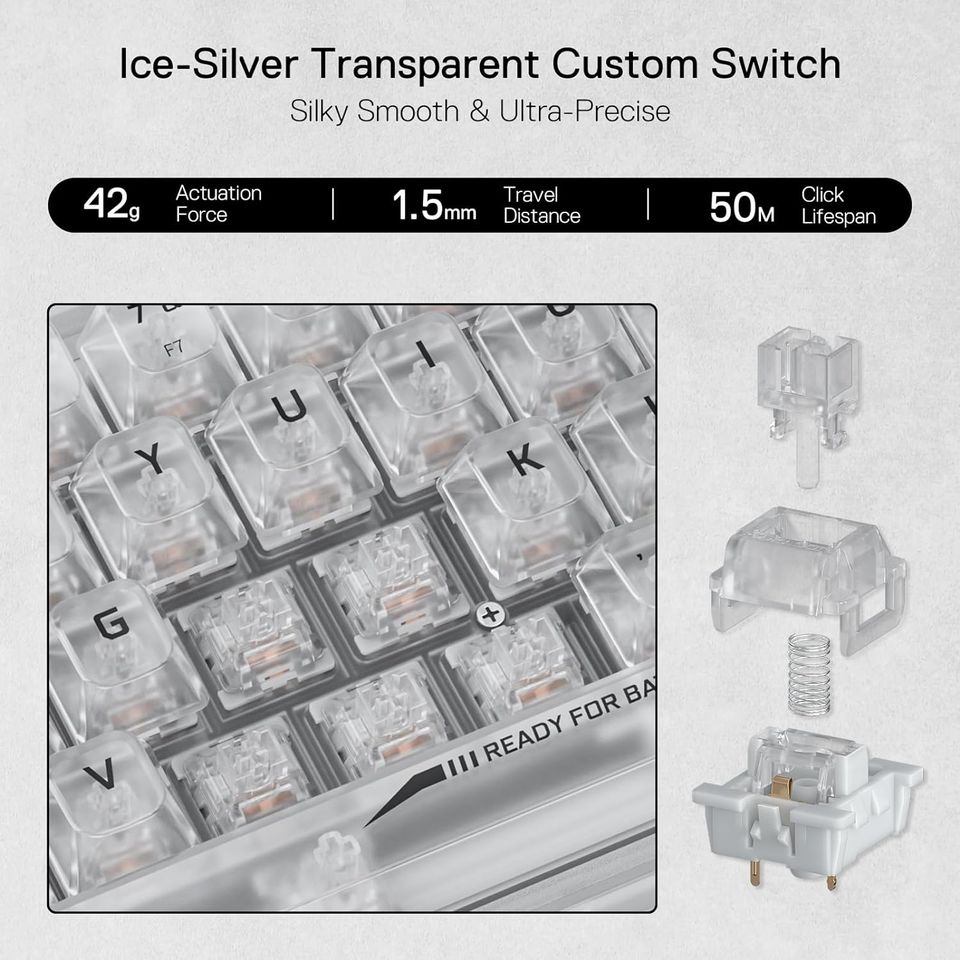 Tastatura Redragon Fizz Pro K617 CT - RGB - White 