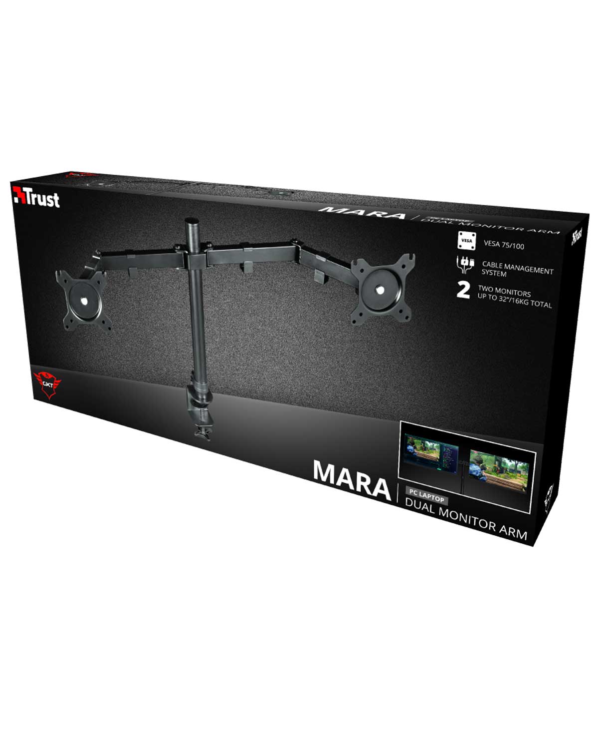 Trust GXT1120 Mara Dual Monitor Arm 