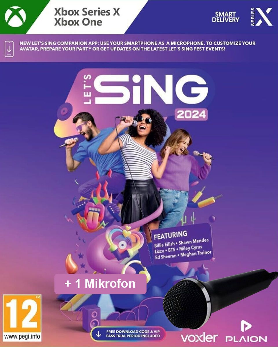 XBOX ONE Let's Sing 2024 + 1 Mikrofon 