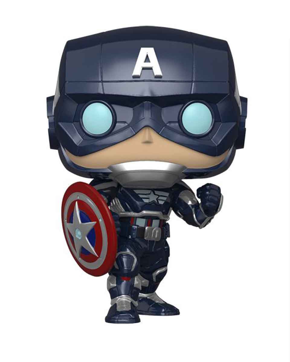 Bobble Figure Marvel Avengers Gameverse - Captain America ( Stark Tech Suit ) 