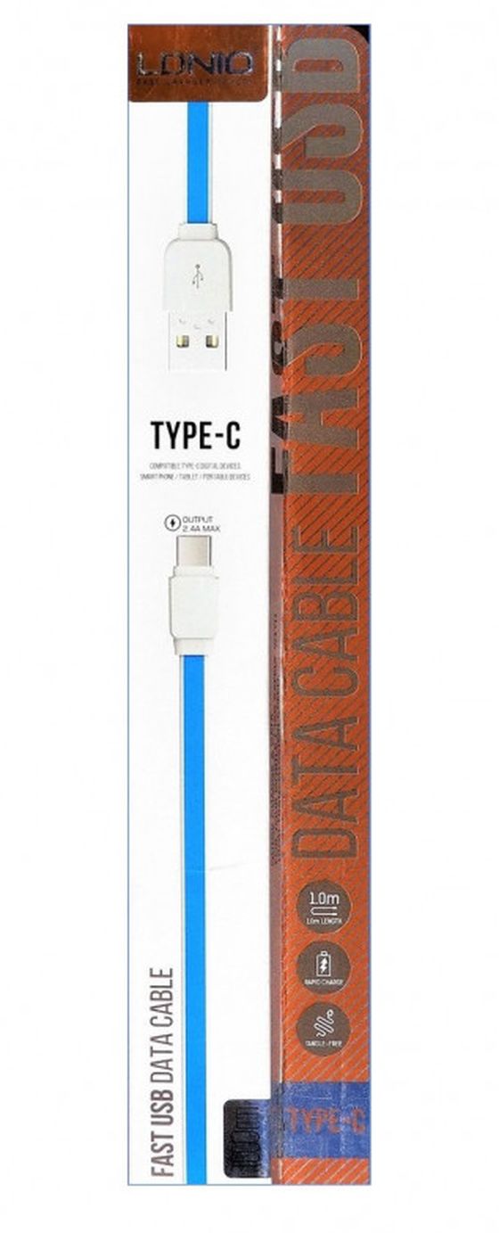 Kabl LDNIO Type C USB - 1m - Blue 