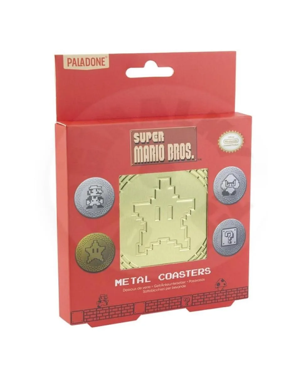 Podmetači za čaše Paladone - Super Mario Metal Coasters