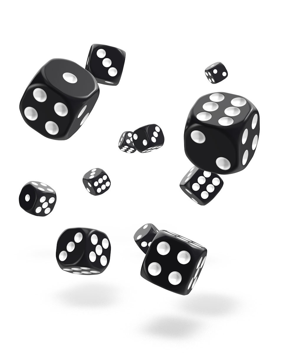 Kockice Oakie Doakie Dice D6 Dice 12 mm Solid - Black (36) 