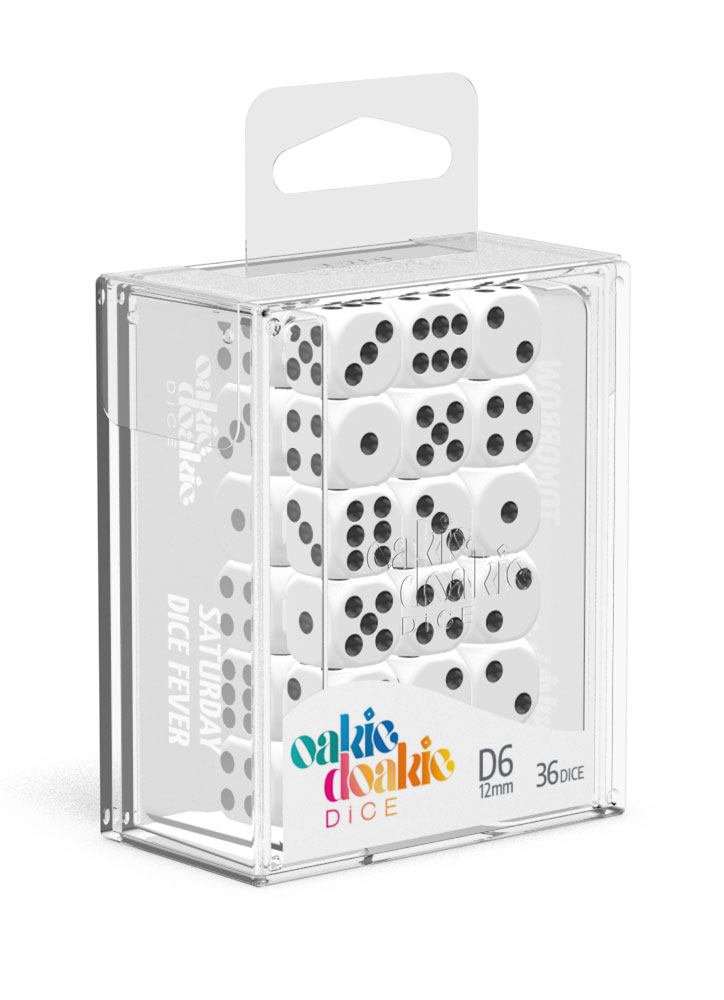 Kockice Oakie Doakie Dice D6 Dice 12 mm Solid - White (36) 