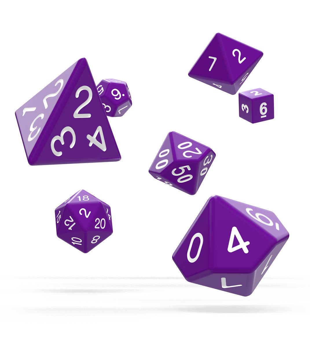 Kockice Oakie Doakie Dice RPG Set Solid - Purple (7) 