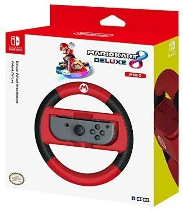 Nintendo Switch HORI Deluxe Wheel Attachment - Mario Kart 8 Deluxe - Mario