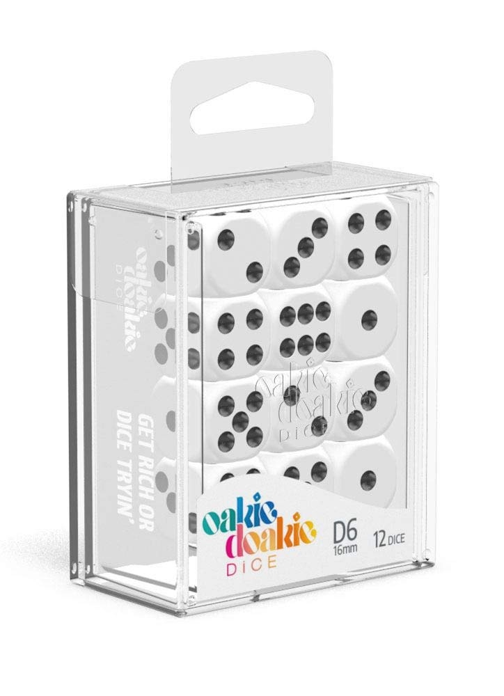 Kockice Oakie Doakie Dice D6 16 mm Solid - White (12) 