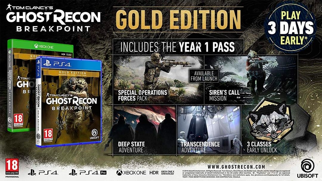 PS4 Tom Clancy’s Ghost Recon Breakpoint - Gold Edition 