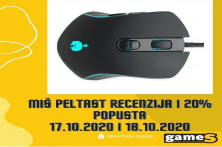 Spartan Gear Peltast Miš: Recenzija i 20% popusta na online kupovinu