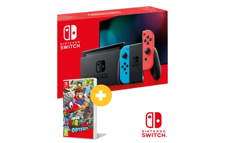 Konzola Nintendo Switch (Red and Blue Joy-Con) + Super Mario Odyssey