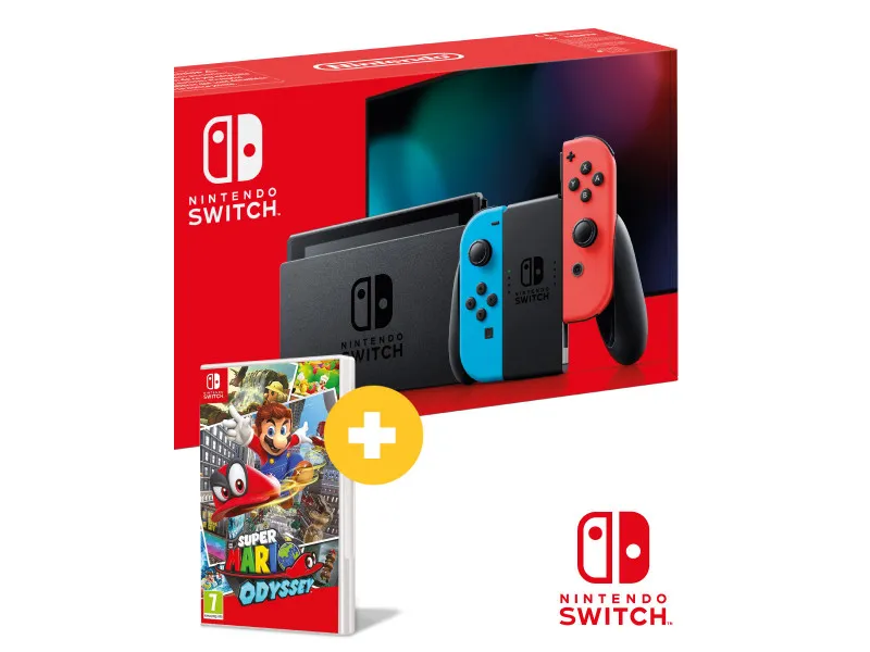 Konzola Nintendo Switch (Red and Blue Joy-Con) + Super Mario Odyssey