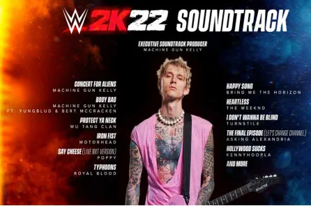 WWE® 2K22 i Machine Gun Kelly: Poznati muzičar kao izvršni producent muzike