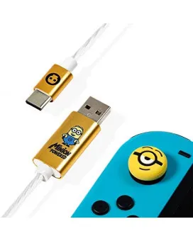 Numskull Minions LED USB C Cable & Thumb Grips 