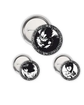 Badge AbyStyle - Death Note - Light, L, Ryuk - Badge Pack 