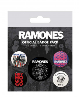 Bedževi The Ramones - Official Badge Pack 