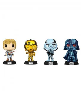 Bobble Figure Star Wars POP! Retro Series - 4-Pack - Darth Vader / Stormtrooper / C-3PO / Luke Skywalker 